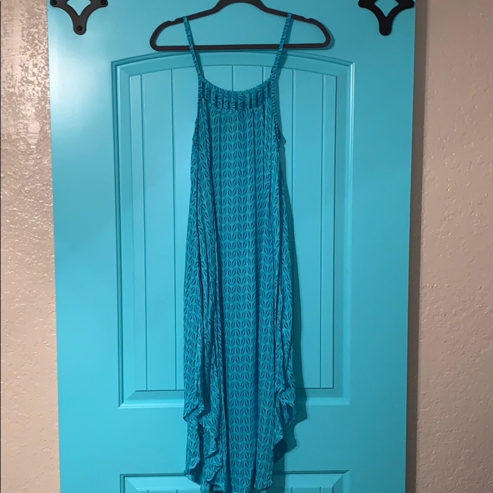 Blue Flowy Dress with POCKETS